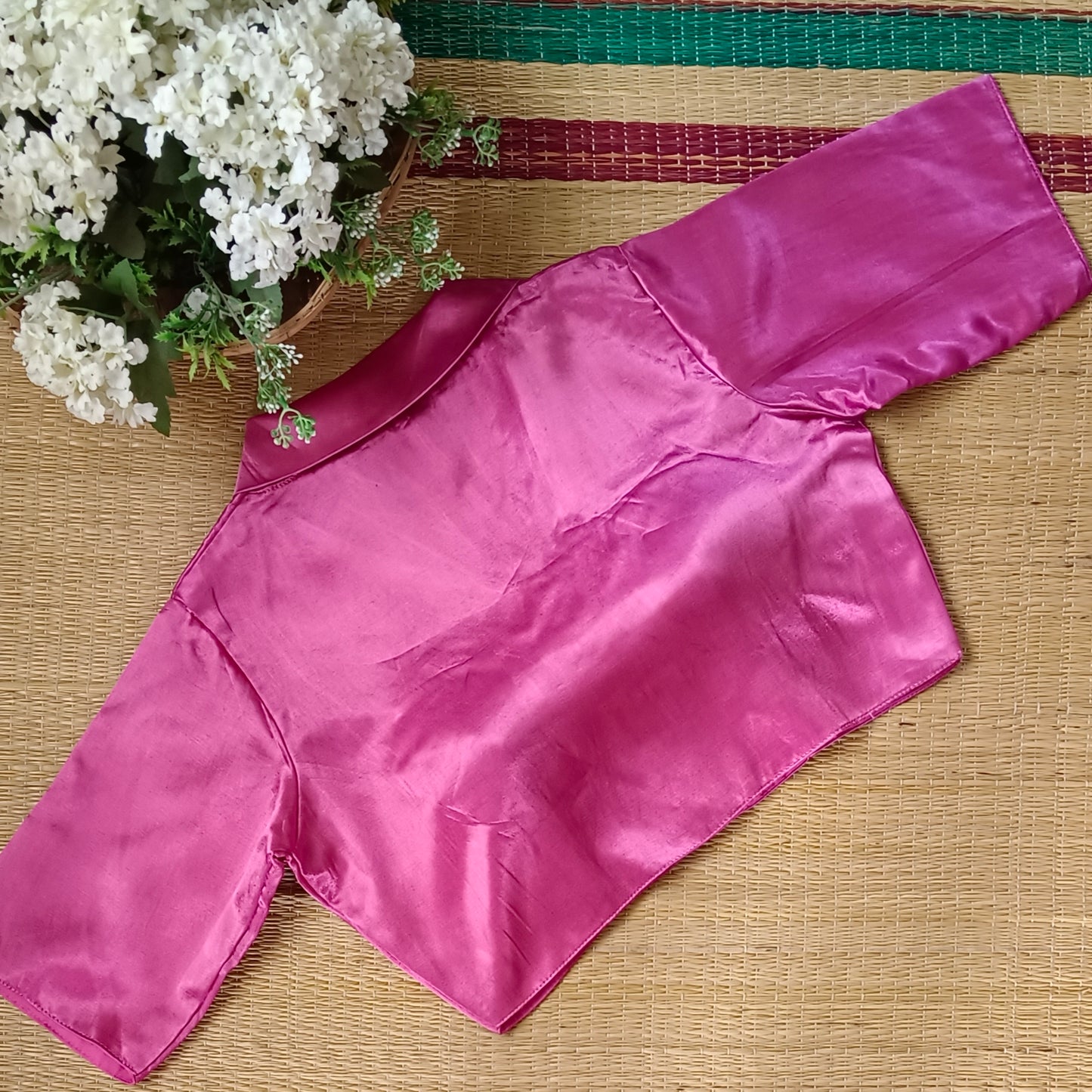 Onion Pink Collar Neck Blouse