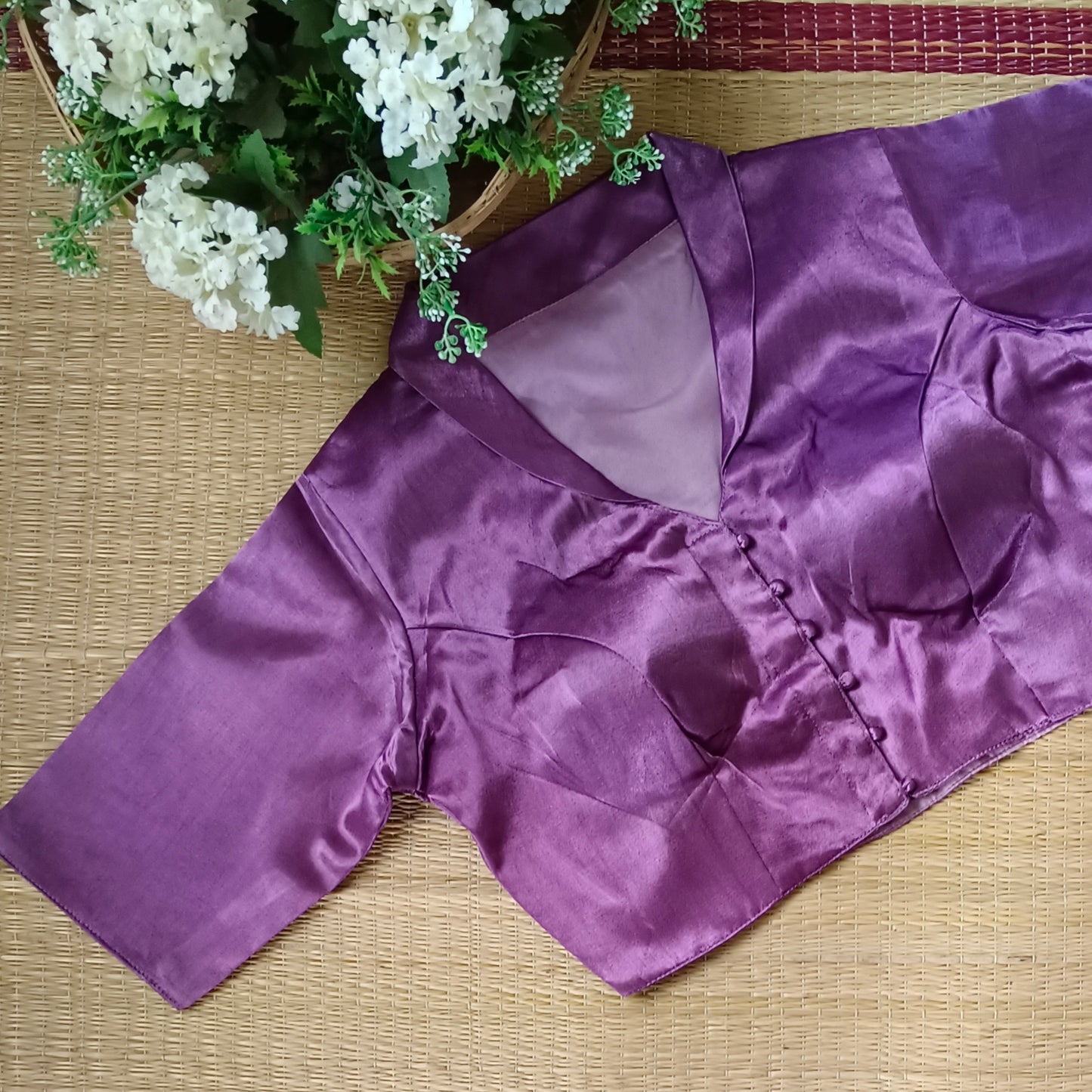 Lavender Collar Neck Blouse