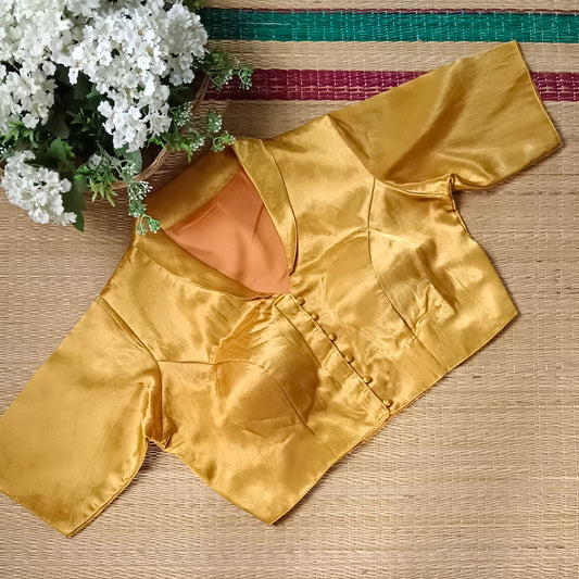 Mustard Golden Collar Neck Blouse