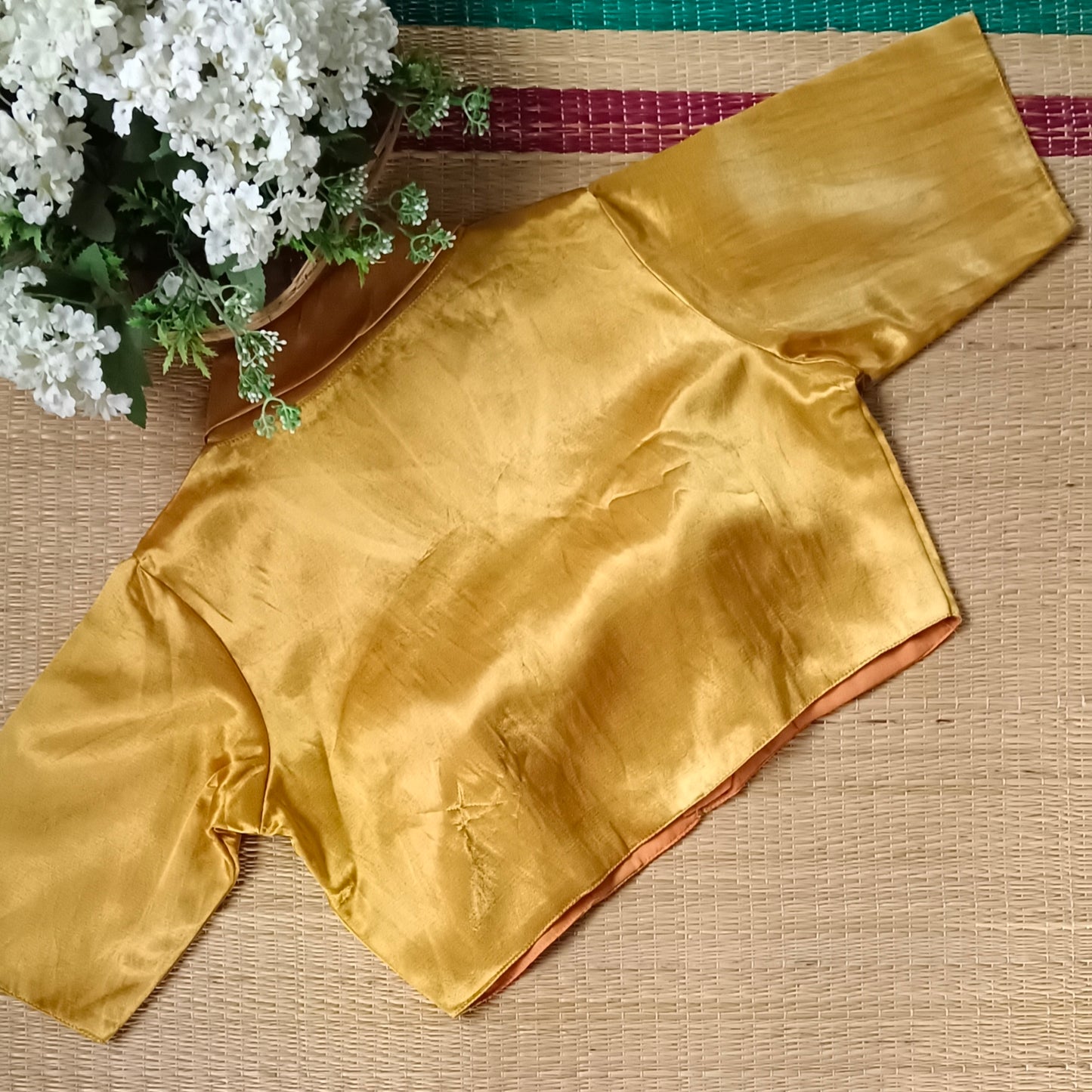 Mustard Golden Collar Neck Blouse