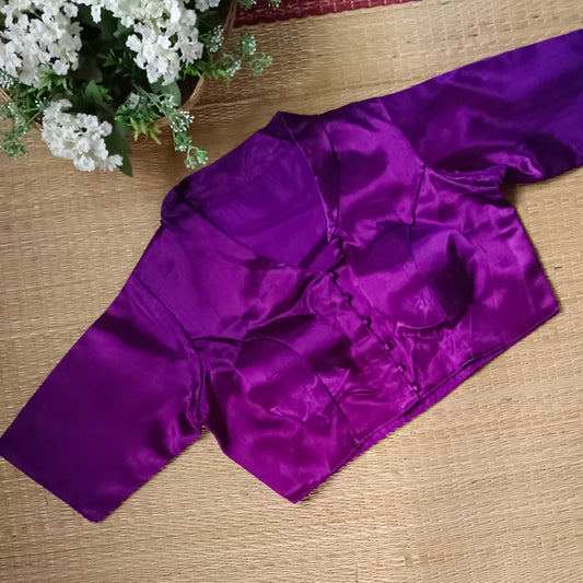 Purple Collar Neck Blouse