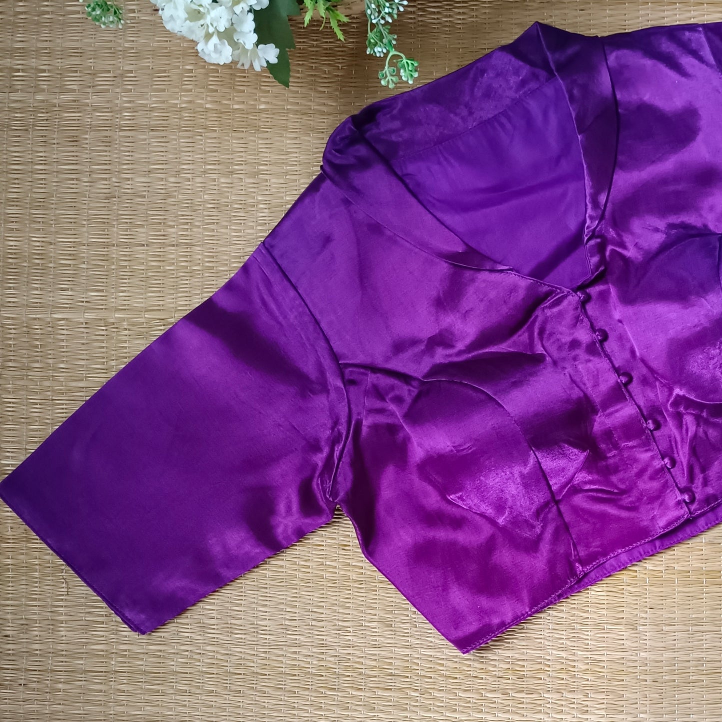 Purple Collar Neck Blouse
