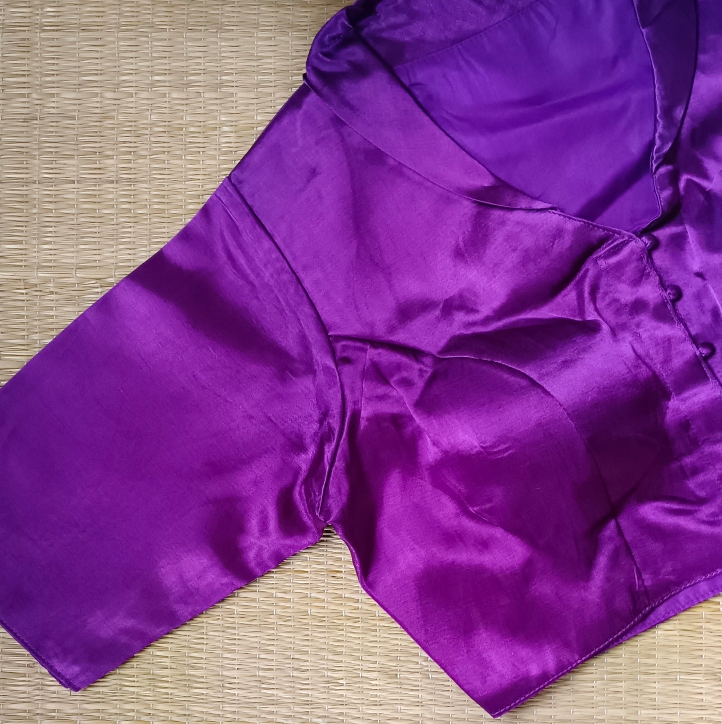Purple Collar Neck Blouse