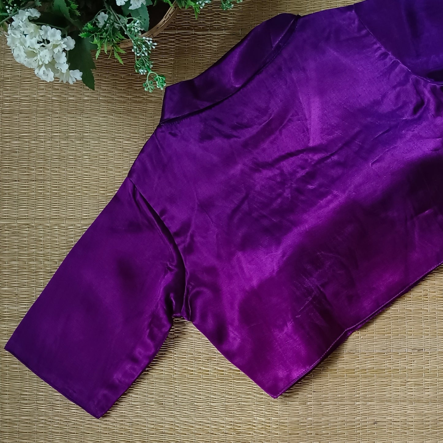 Purple Collar Neck Blouse