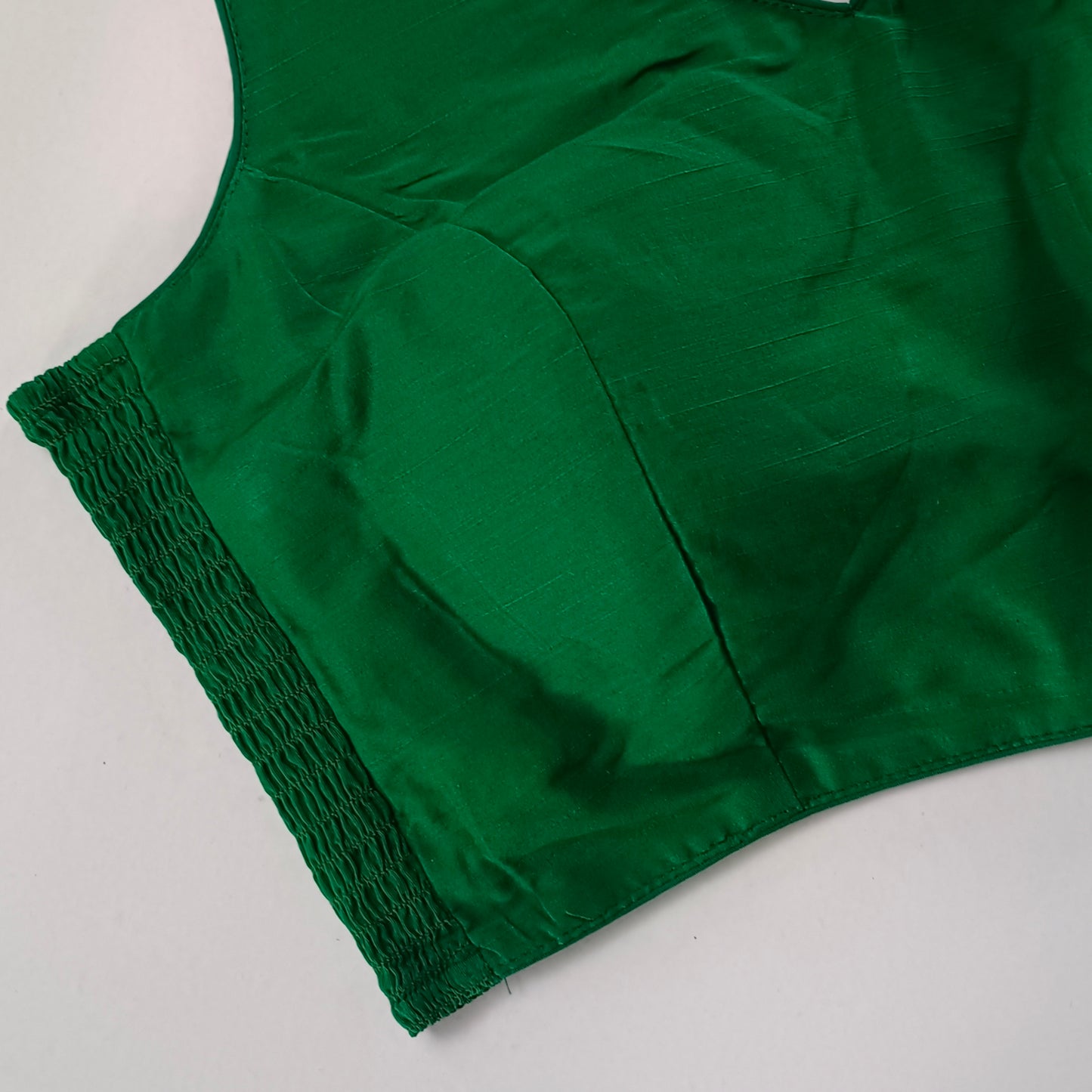 Green plain flexifit blouse (attachable sleeves)