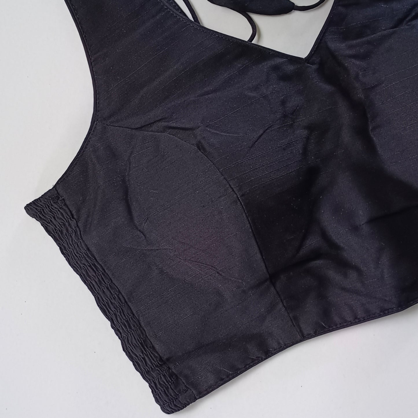 Black plain flexifit blouse (attachable sleeves)