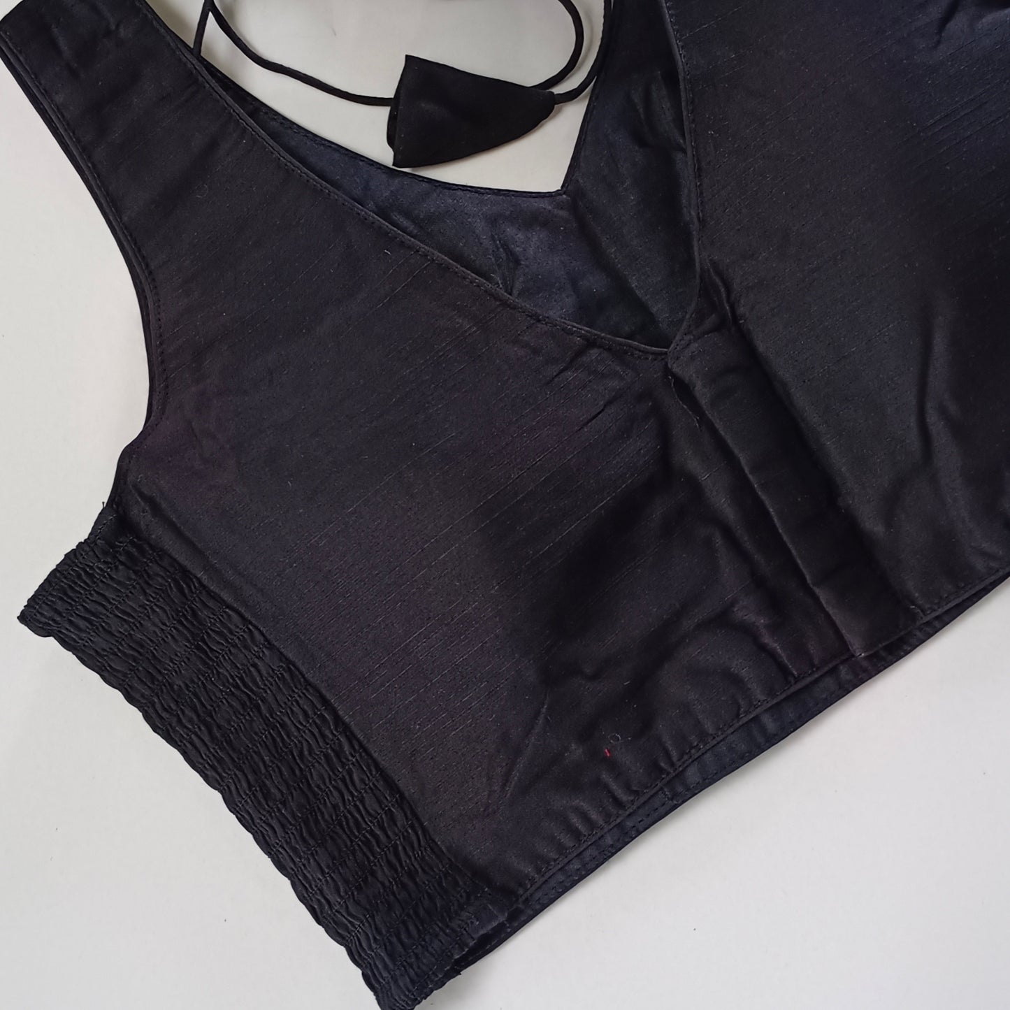 Black plain flexifit blouse (attachable sleeves)