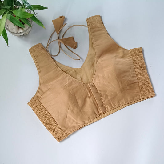 Golden plain flexifit blouse (attachable sleeves)