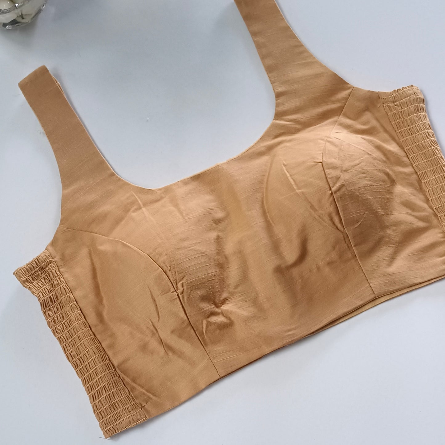 Golden plain flexifit U neck blouse