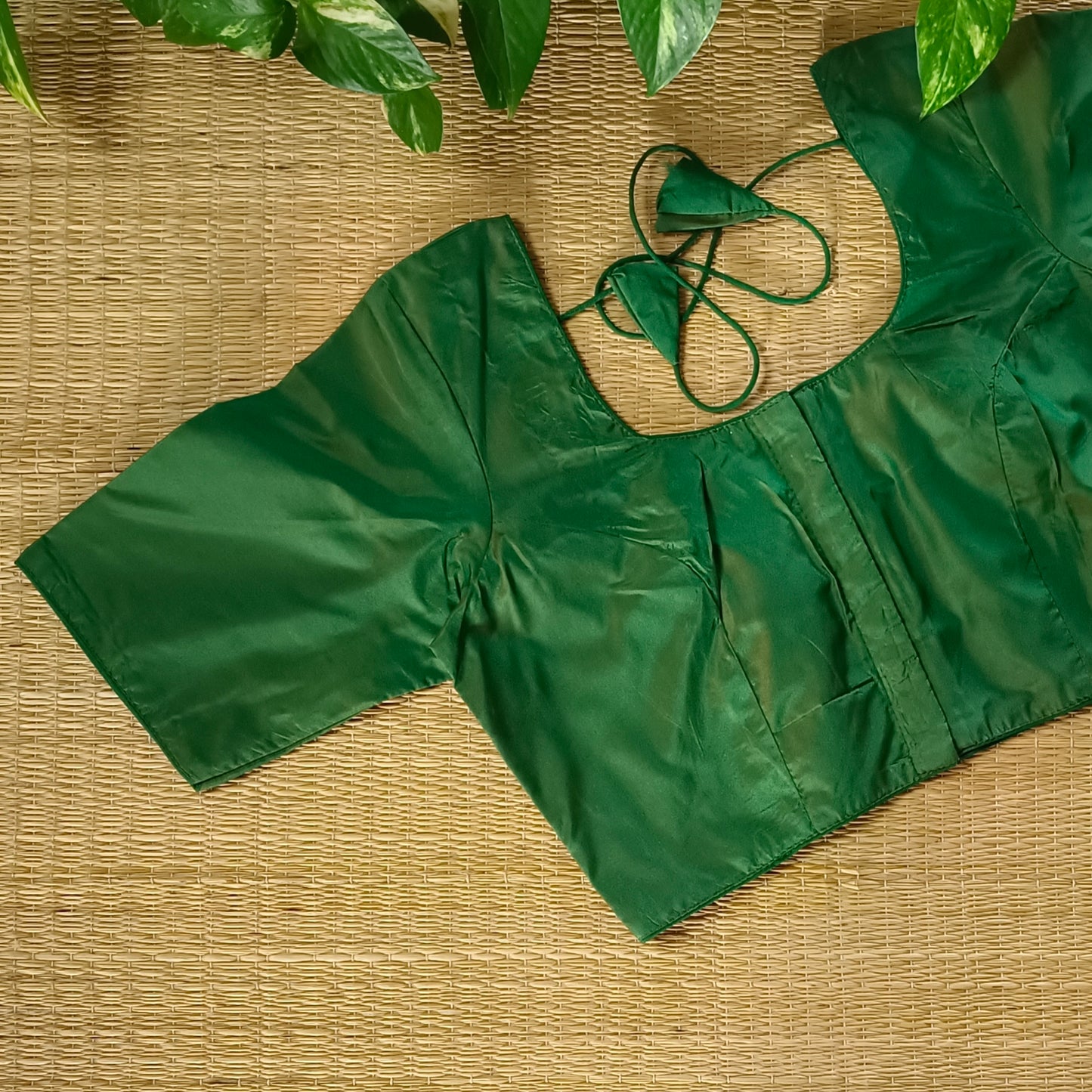Classic Plain Green Dual Shade Blouse