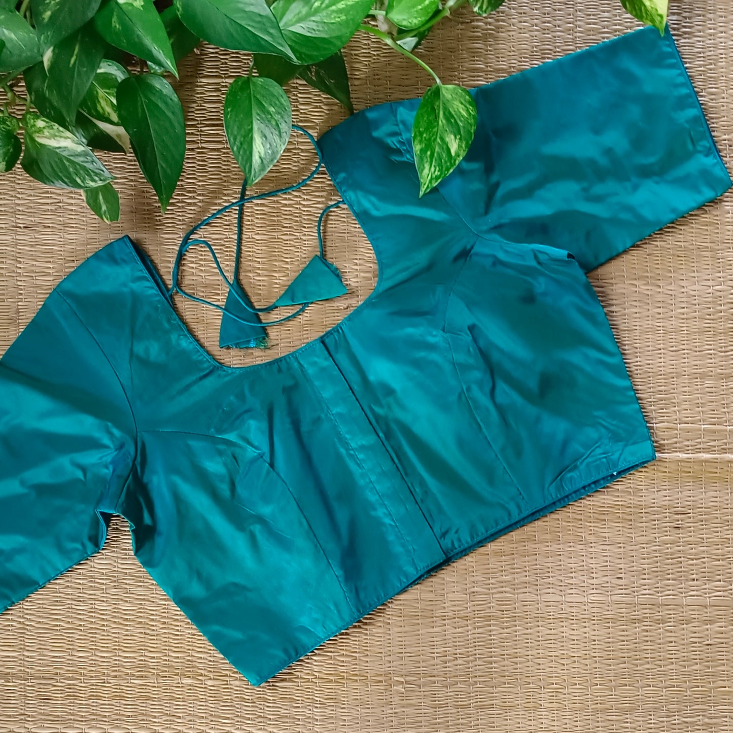 Classic Rama Green Plain Blouse