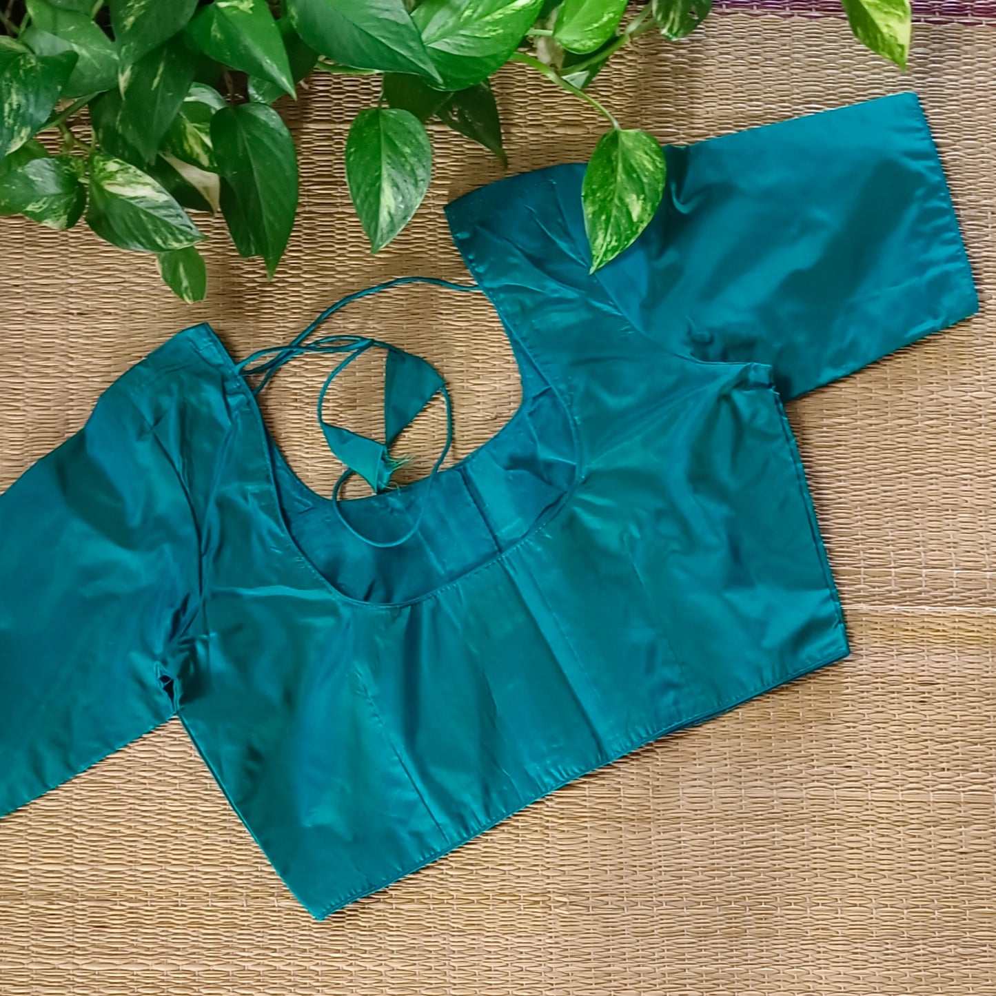 Classic Rama Green Plain Blouse