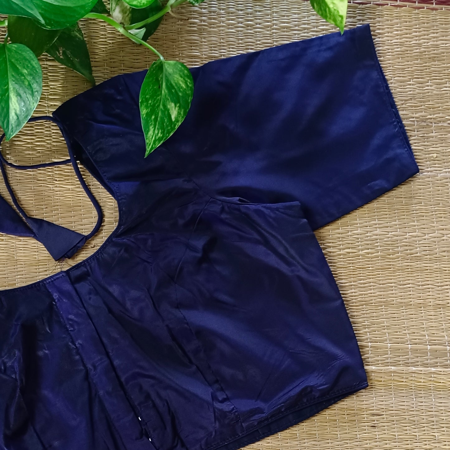 Classic Navy Blue Plain Blouse