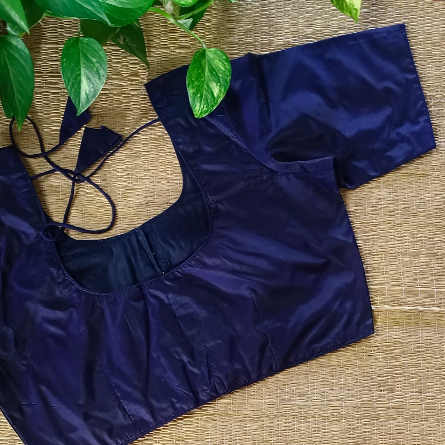 Classic Navy Blue Plain Blouse