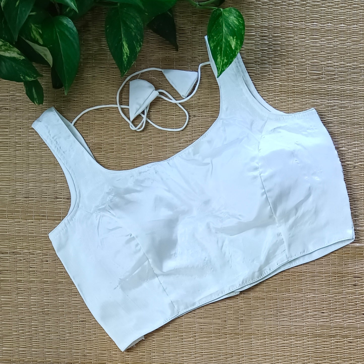 Classic White Sleeveless Blouse (with attachable sleeves)