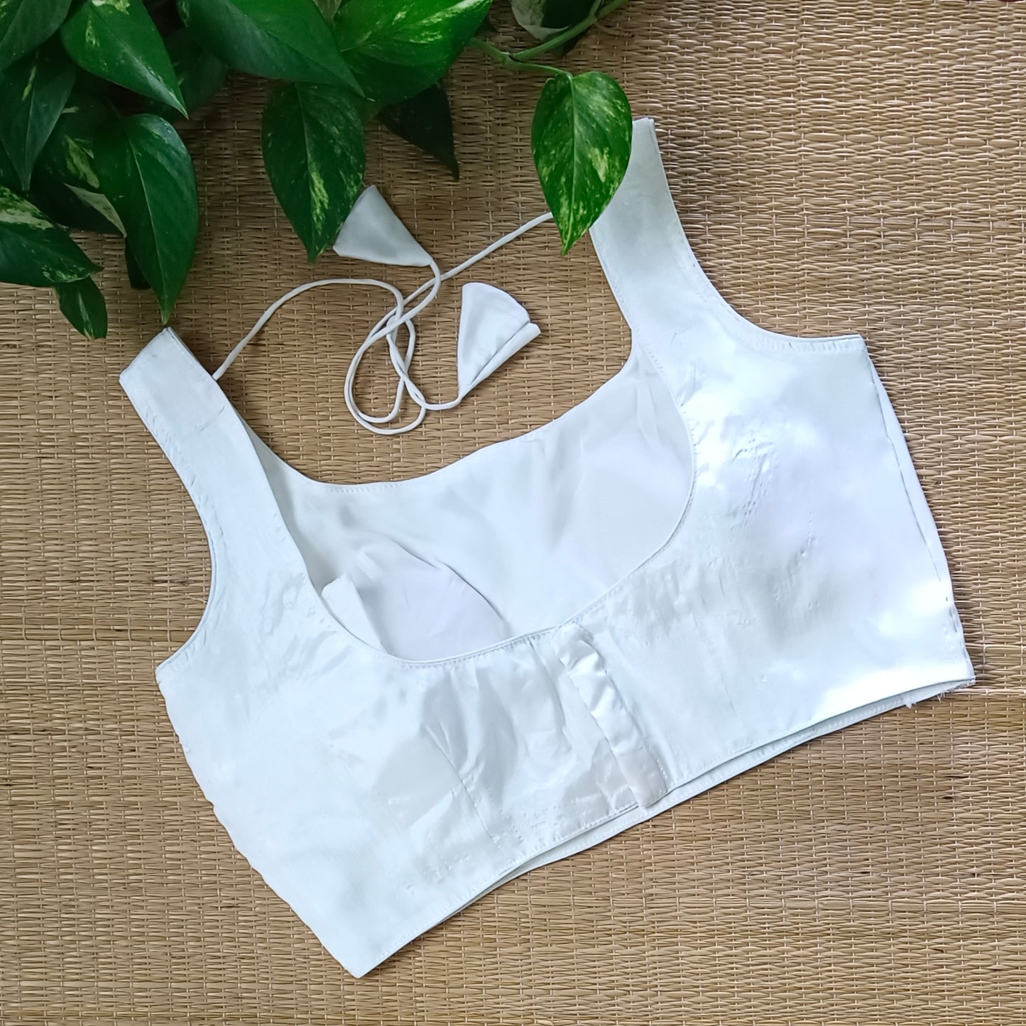 Classic White Sleeveless Blouse (with attachable sleeves)