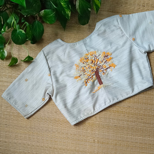 Beige Knot Work Blouse