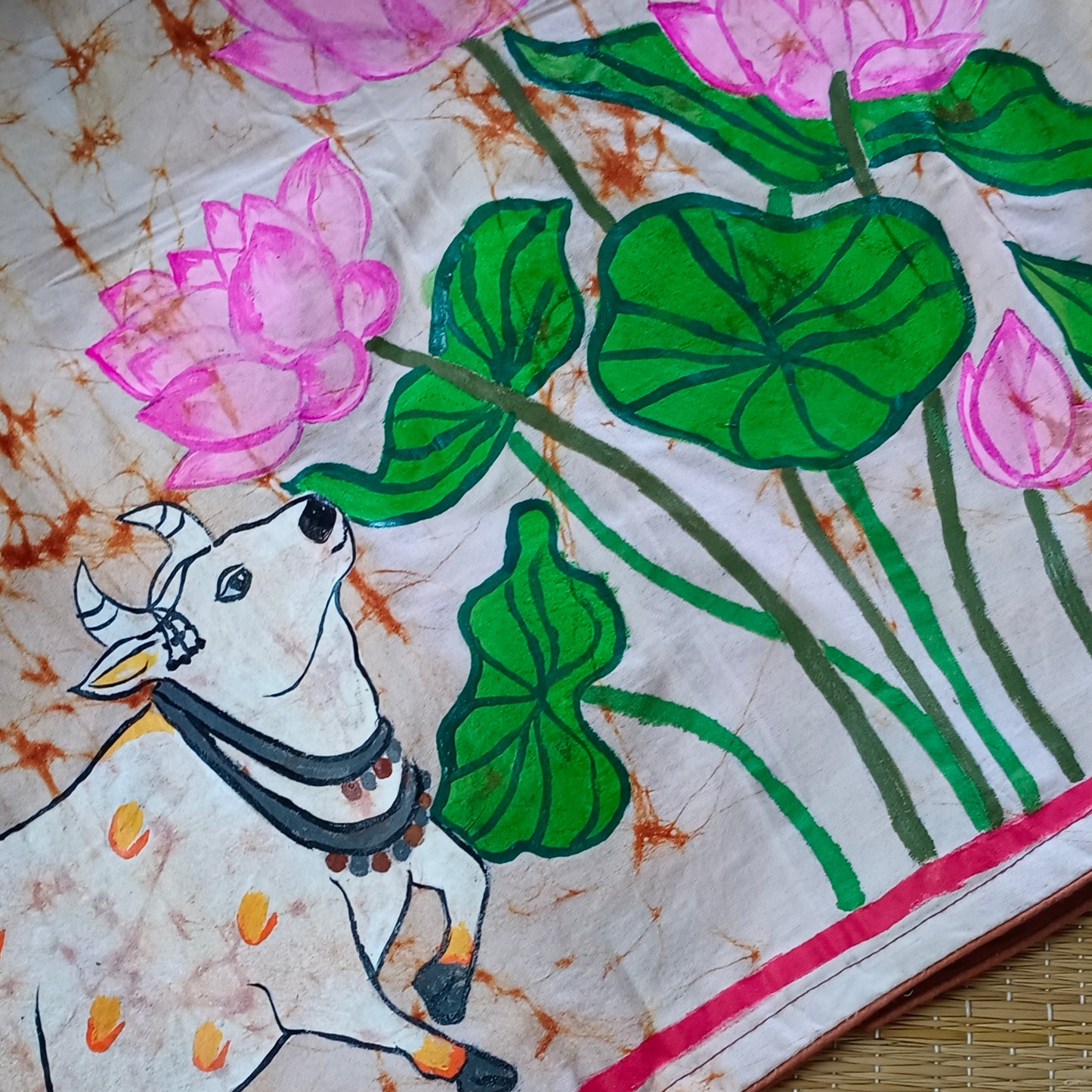 Batik Rustic Orange hand painted blouse