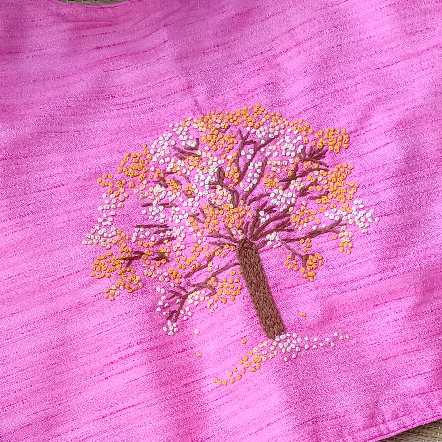 Pink Knot Work Blouse