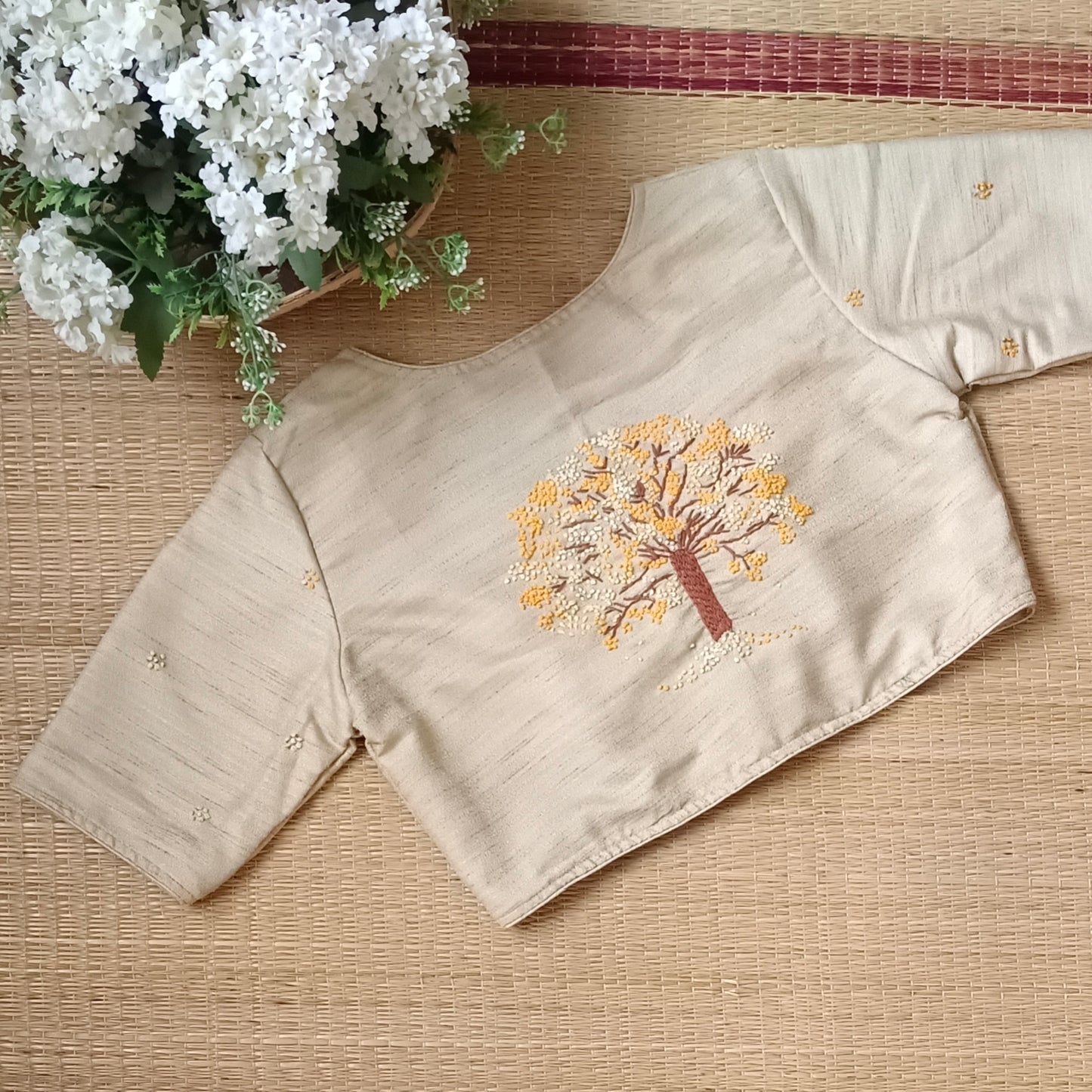Golden Knot Work Blouse