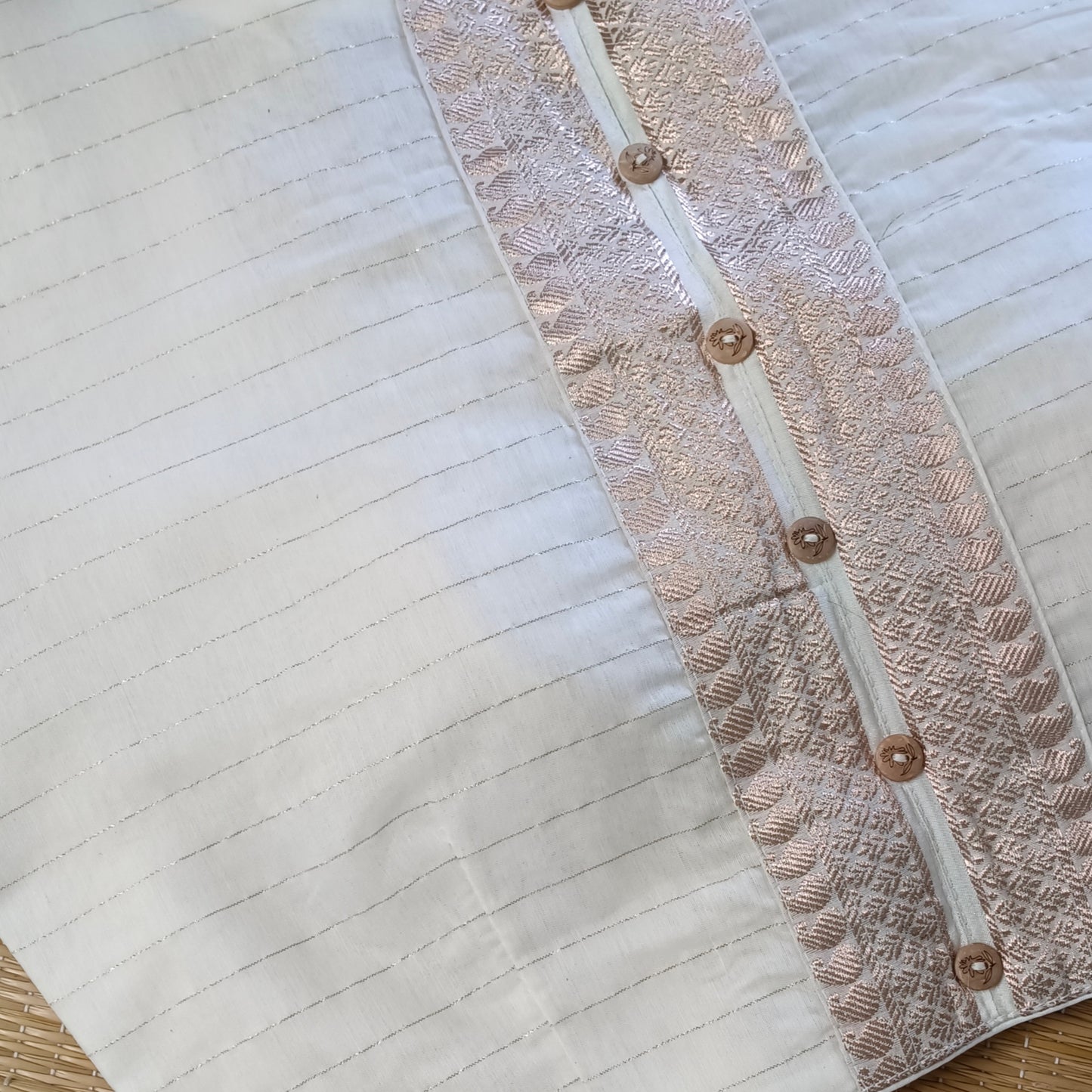 Off White Cotton Silk Blouse