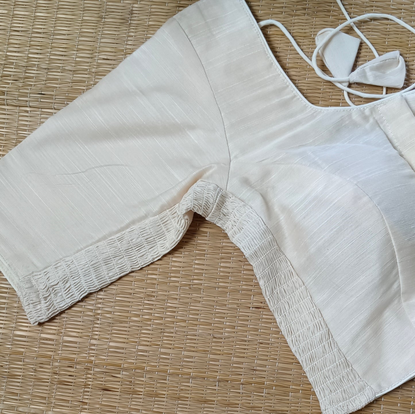 Classic Cream/ beige plain flexi fit blouse