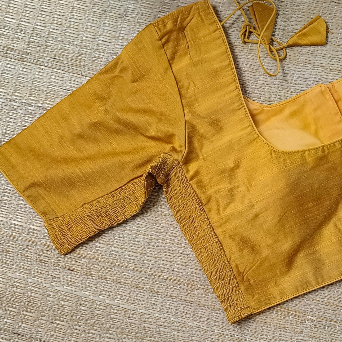 Classic Mustard yellow plain flexi fit blouse