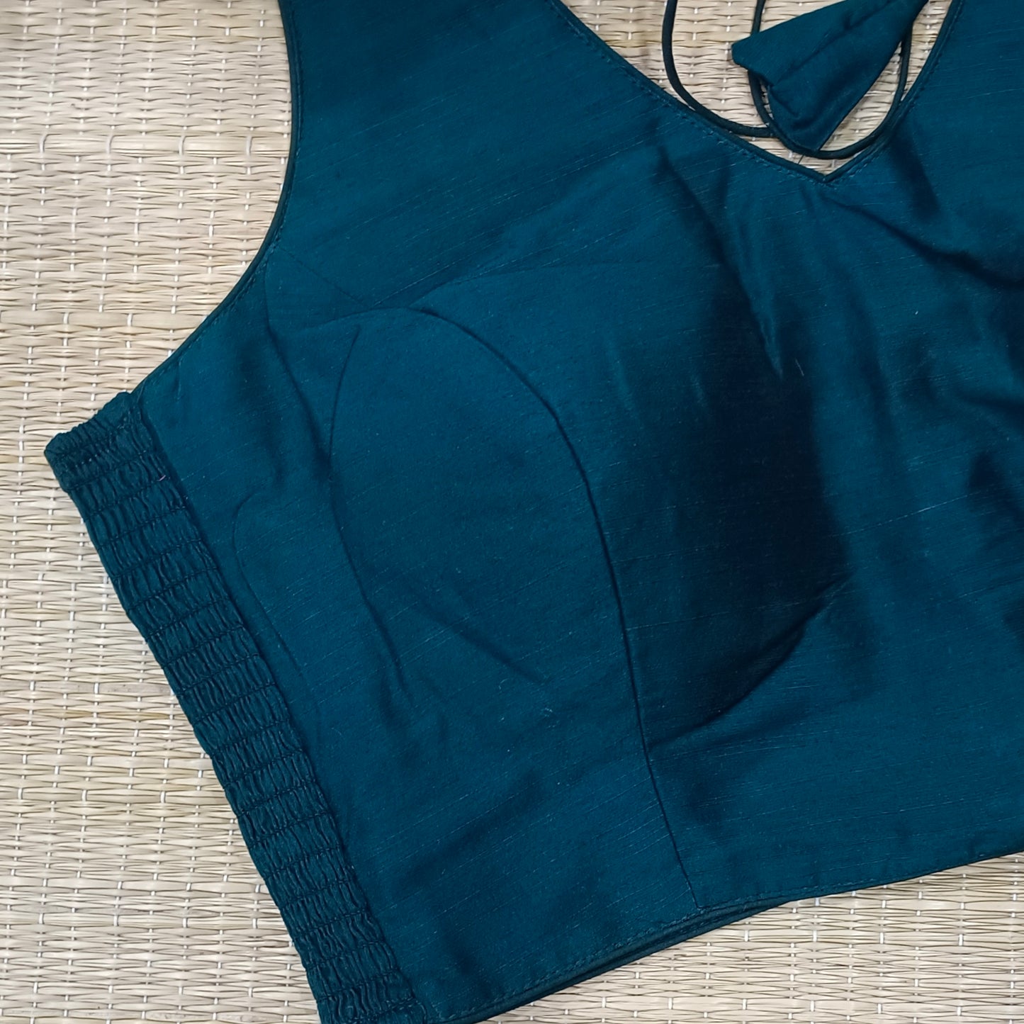 Dark bottle green plain flexifit blouse (attachable sleeves)