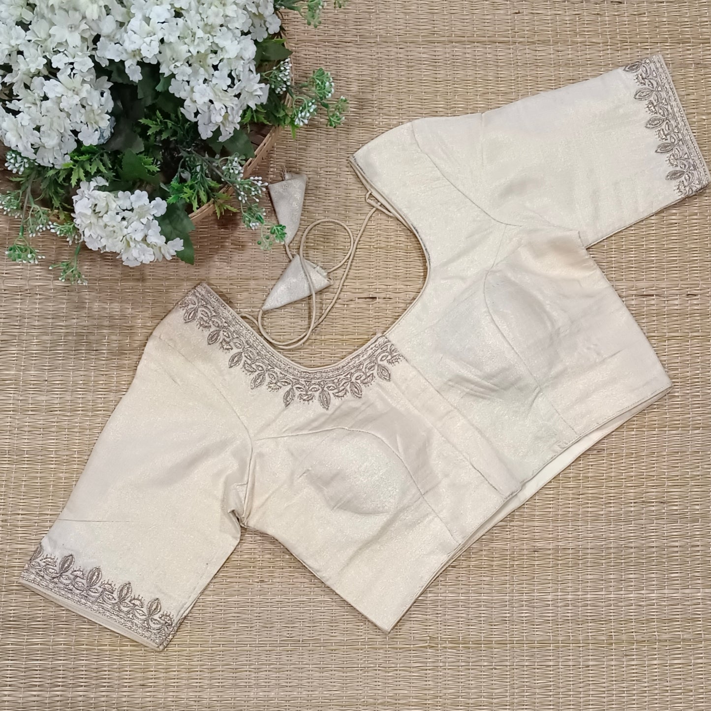 Classic Metallic Cream/Light Tissue Blouse