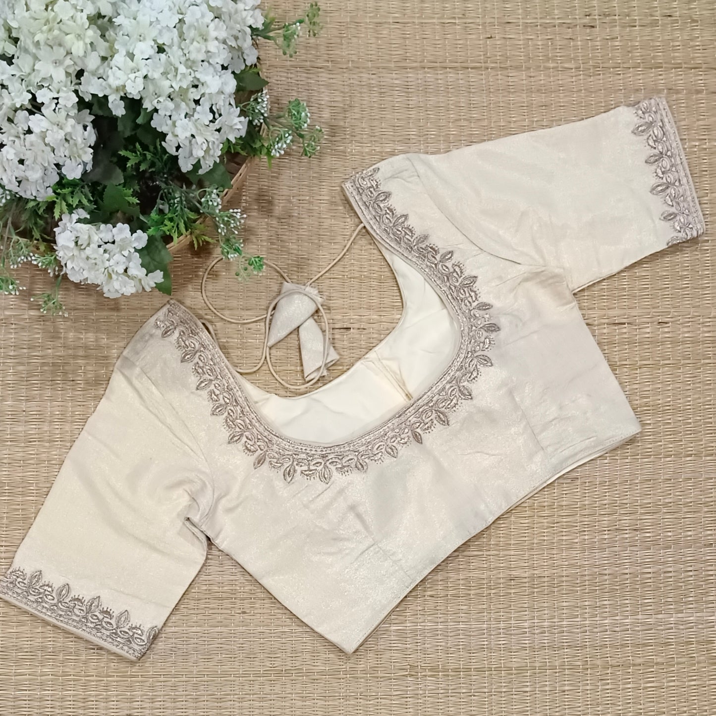 Classic Metallic Cream/Light Tissue Blouse