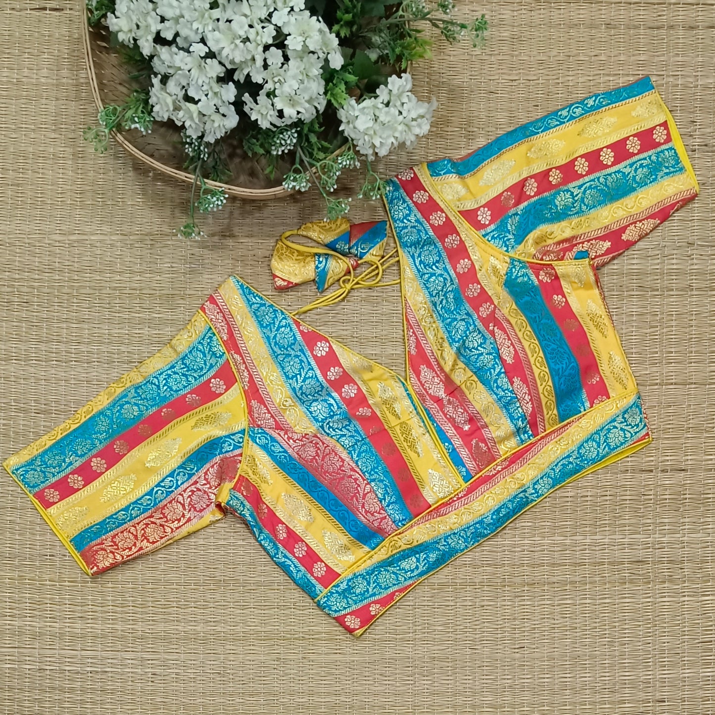 Multicolor Brocade Blouse