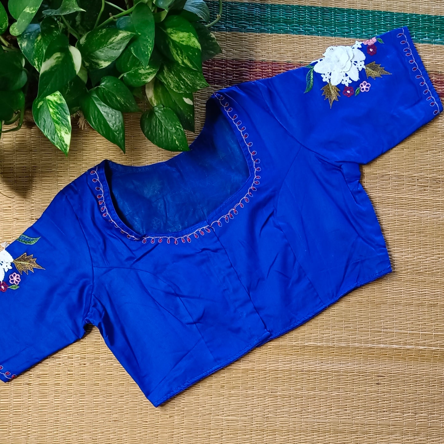Royal Blue 3D Lace Blouse