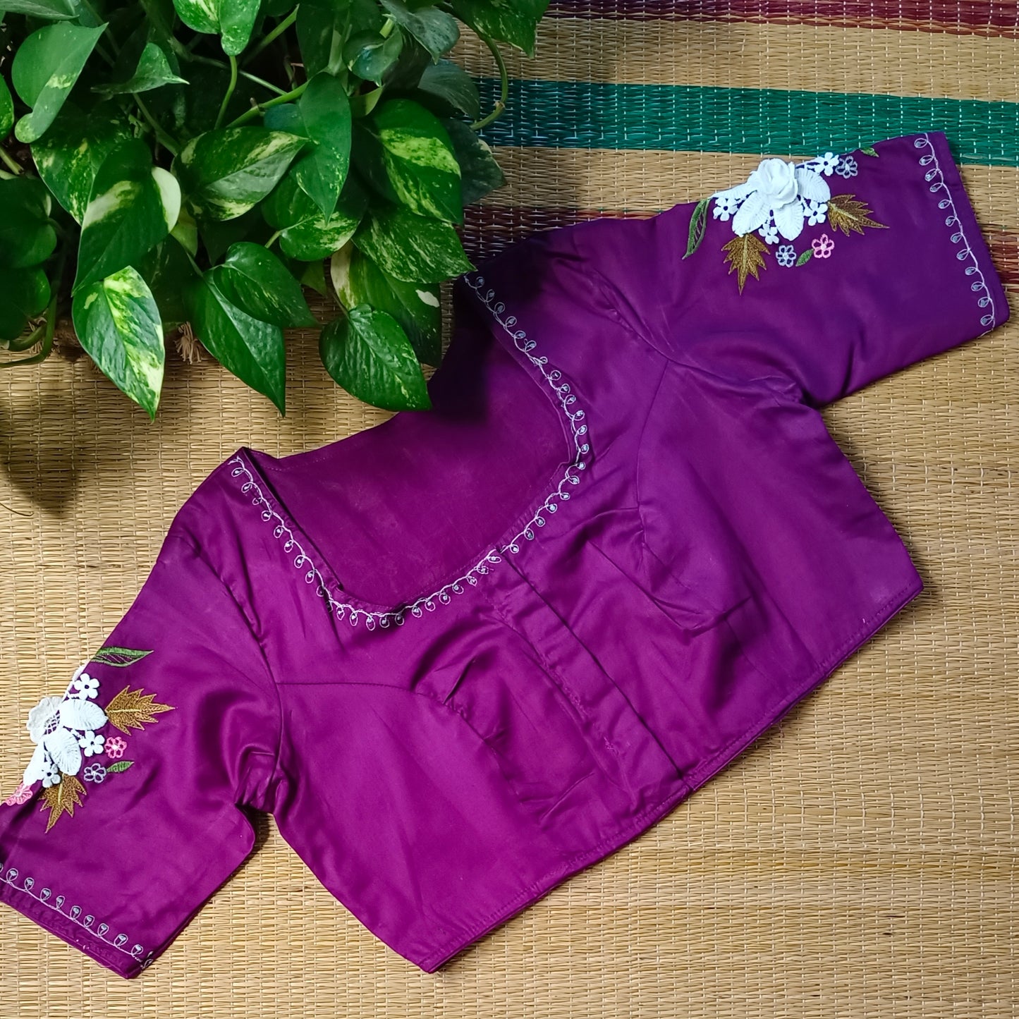 Purple 3D Lace Blouse