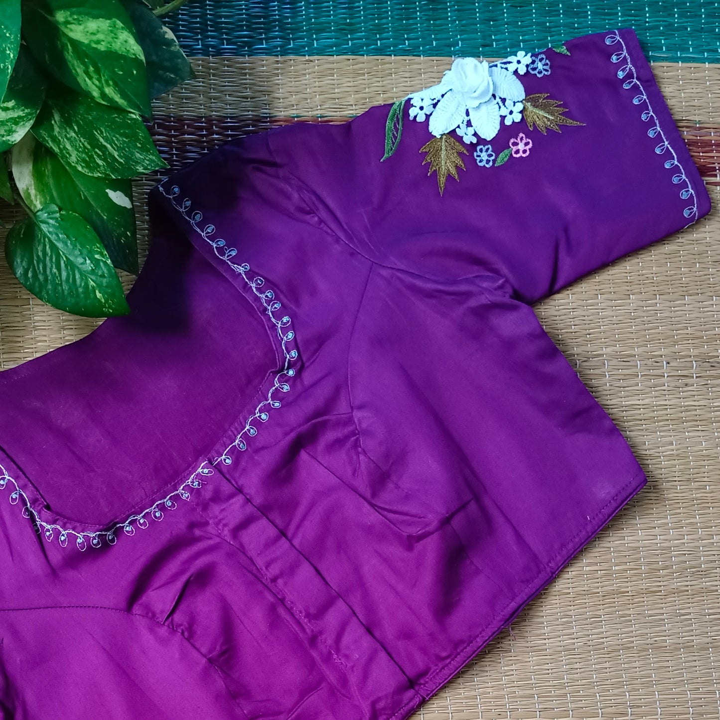 Purple 3D Lace Blouse