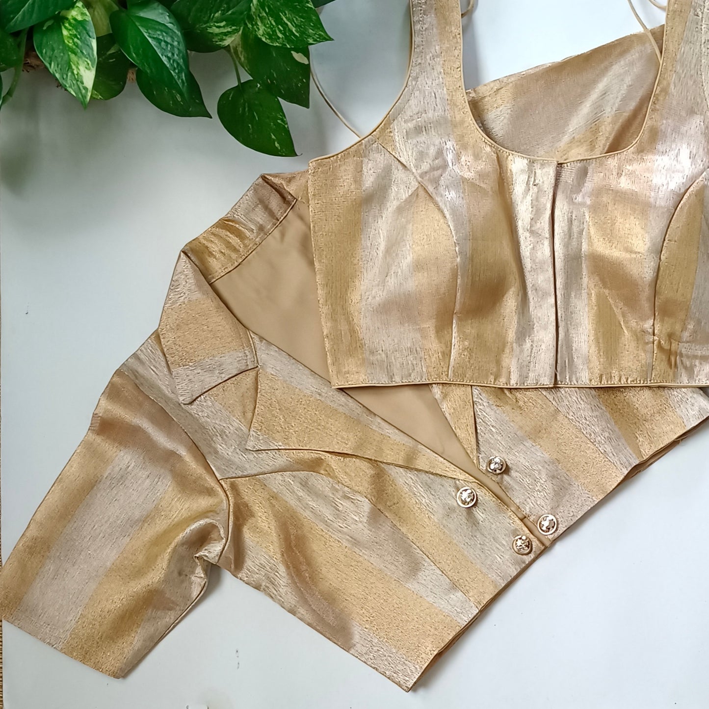 Golden 2 Piece Koti Blouse