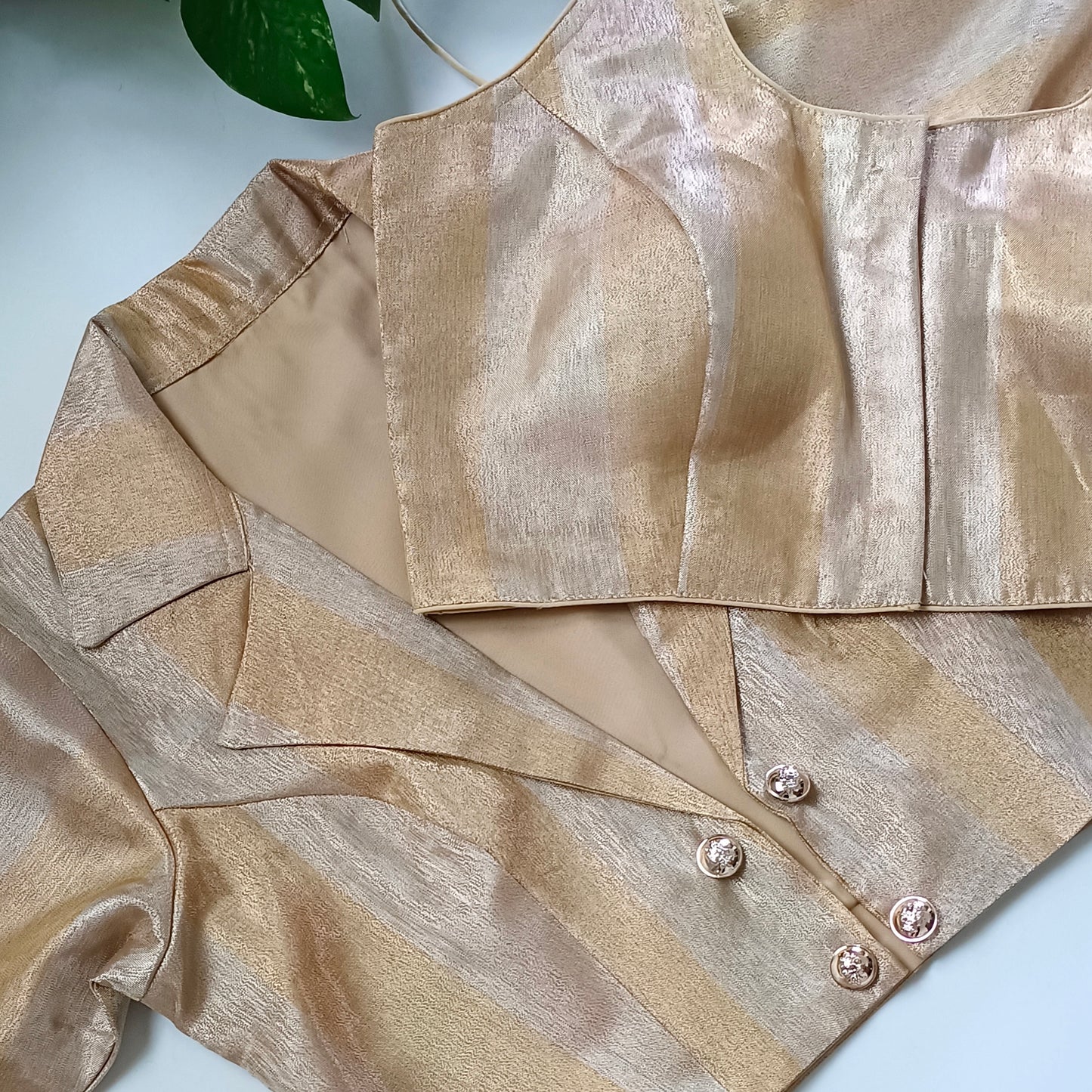 Golden 2 Piece Koti Blouse