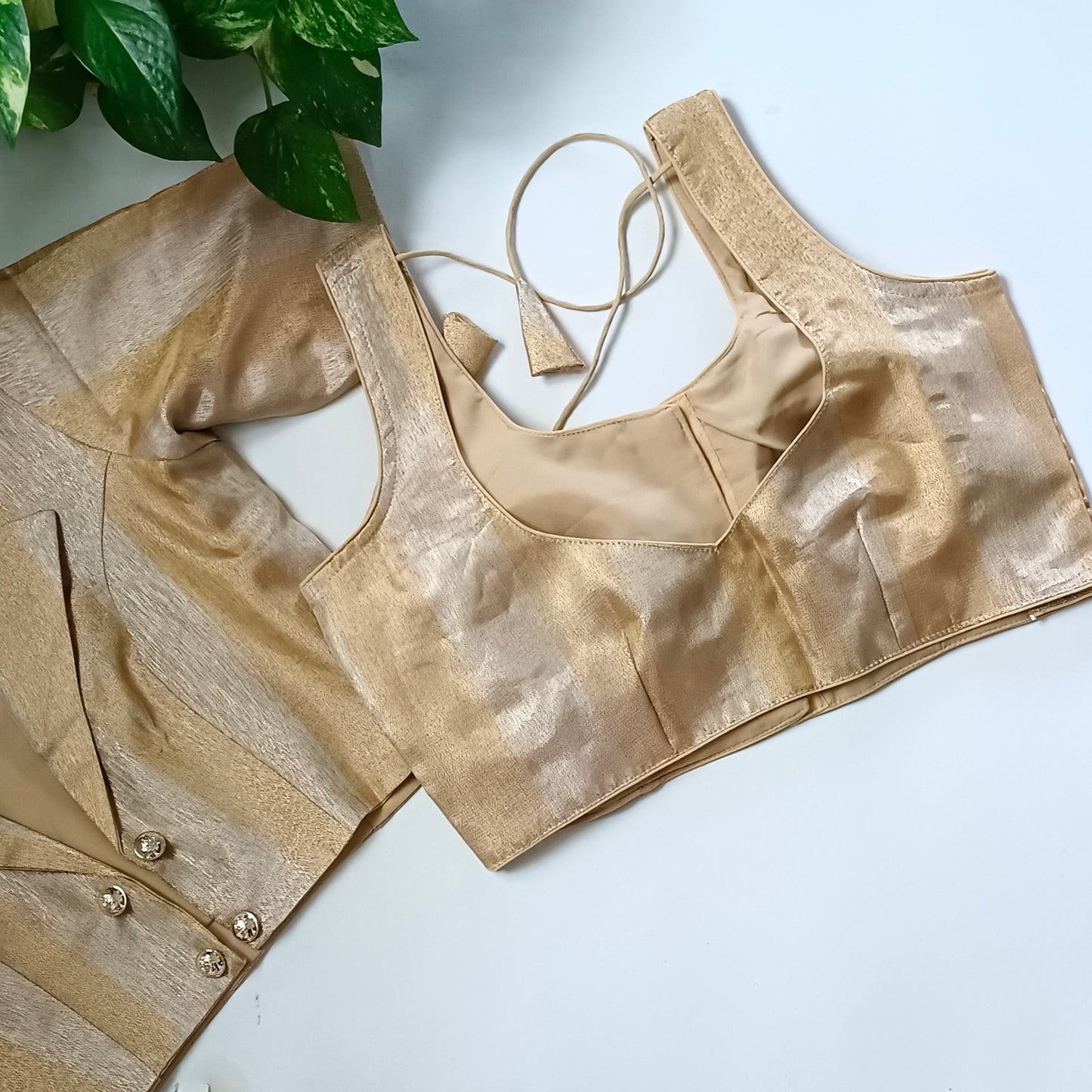 Golden 2 Piece Koti Blouse