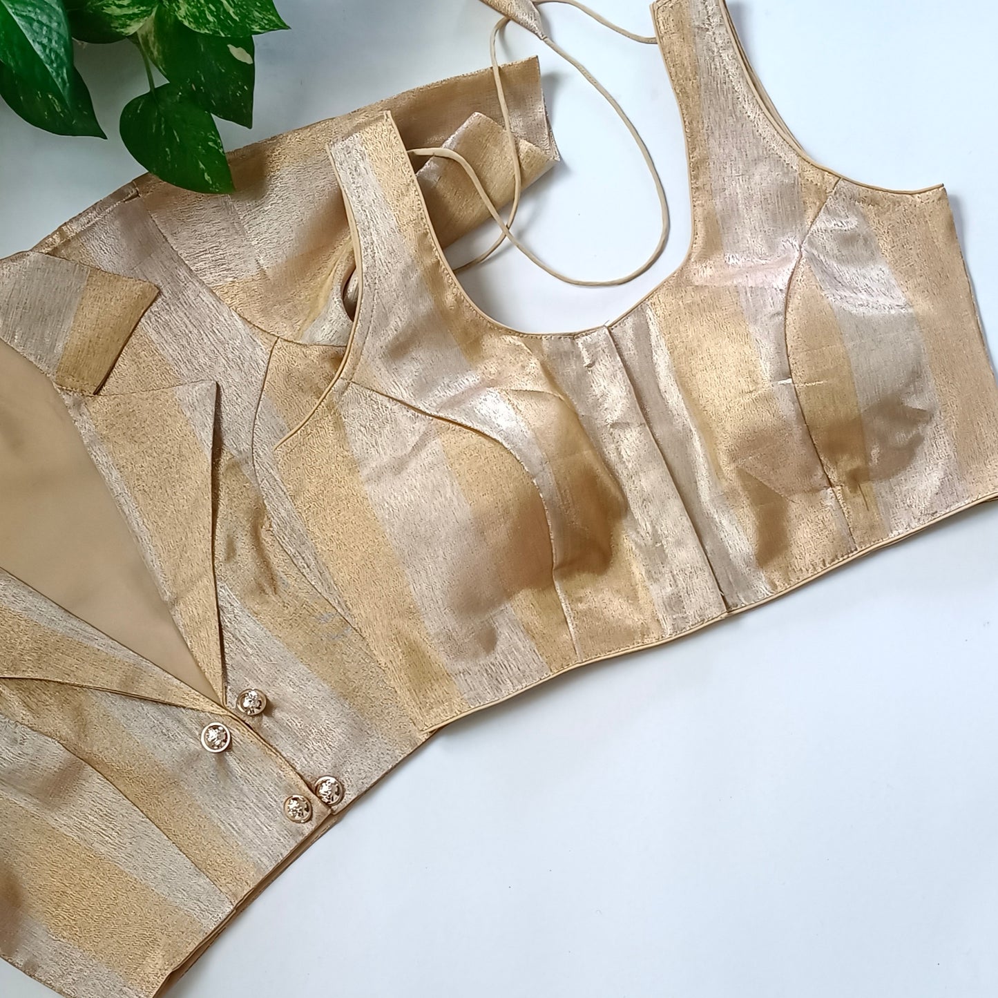 Golden 2 Piece Koti Blouse