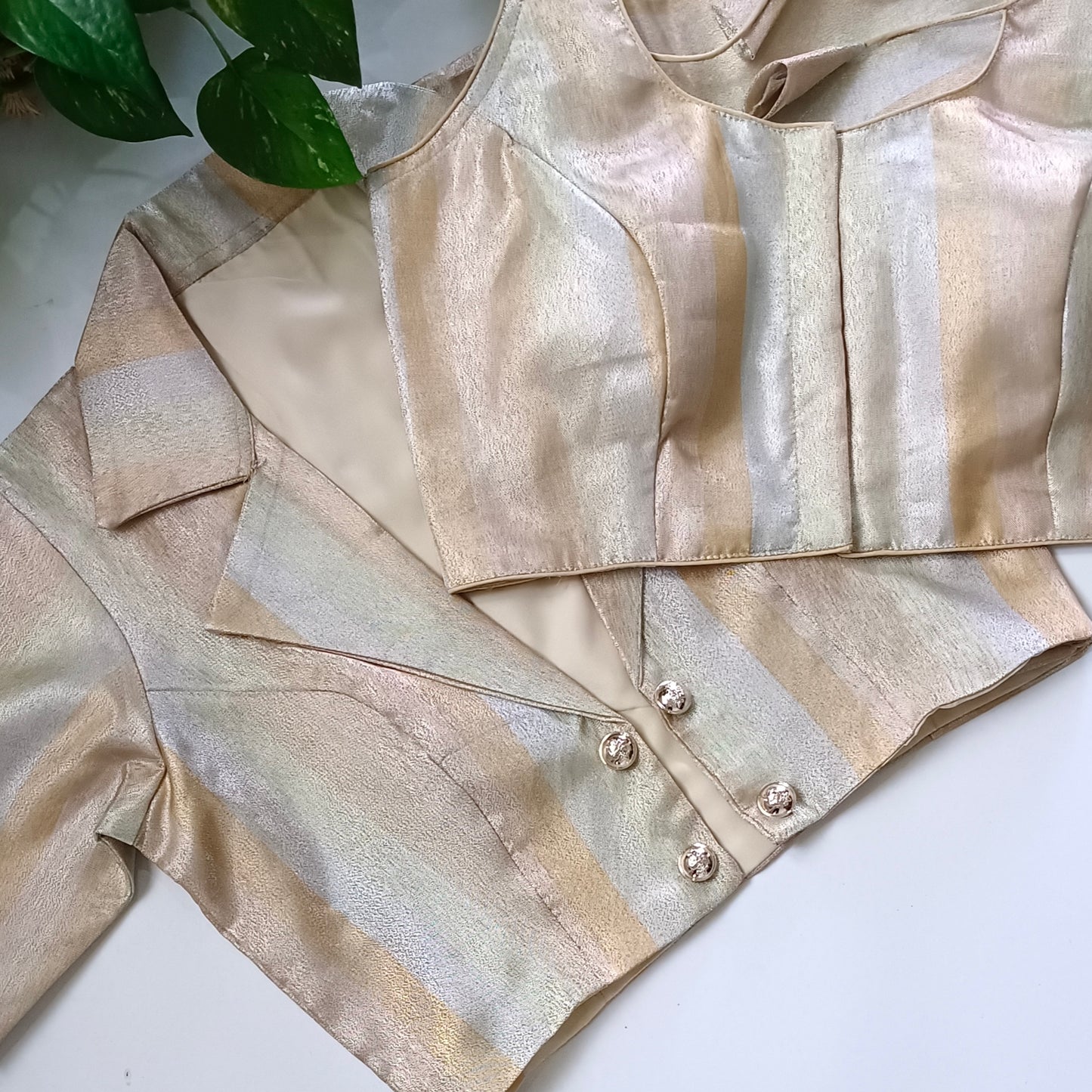 Light Golden 2 Piece Koti Blouse