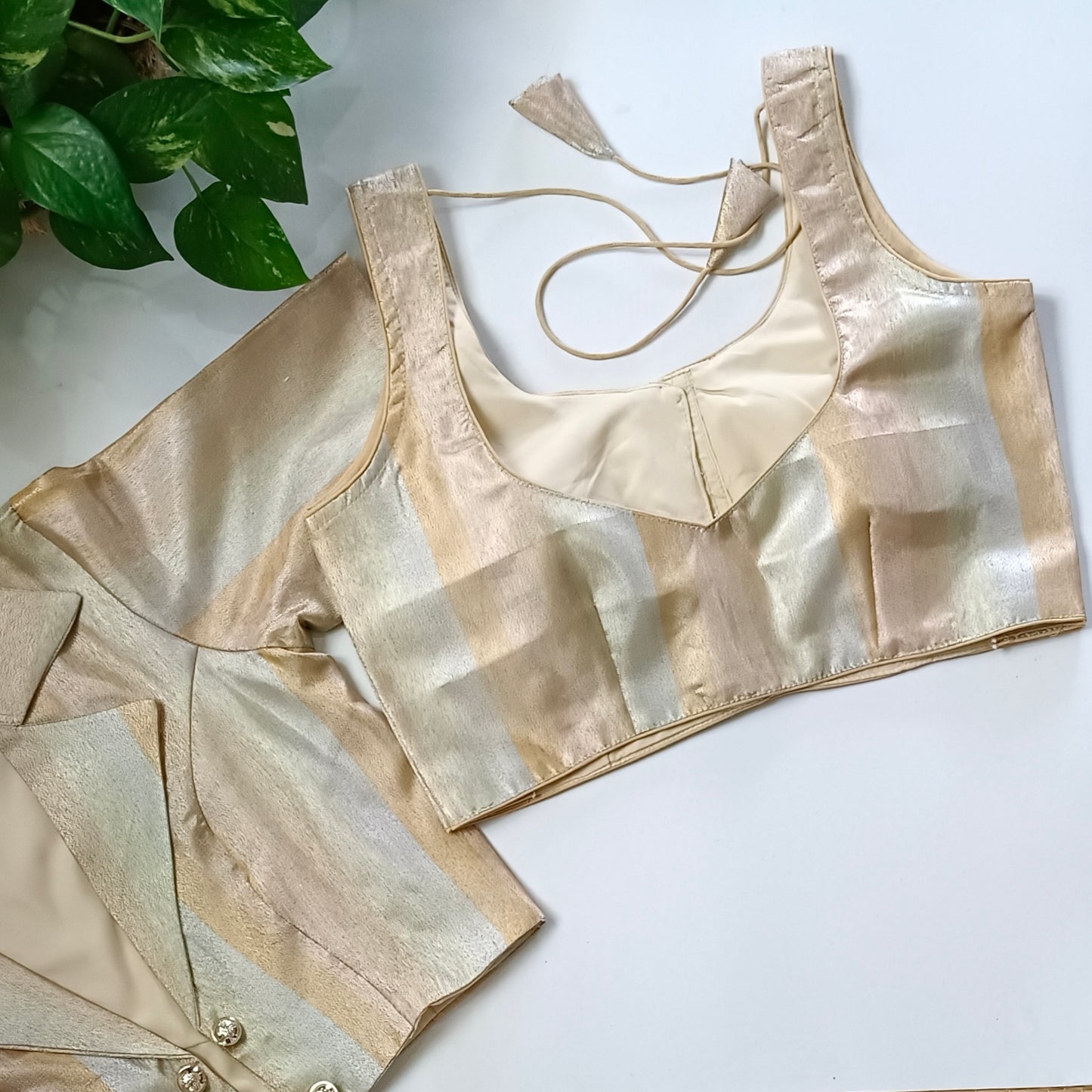 Light Golden 2 Piece Koti Blouse