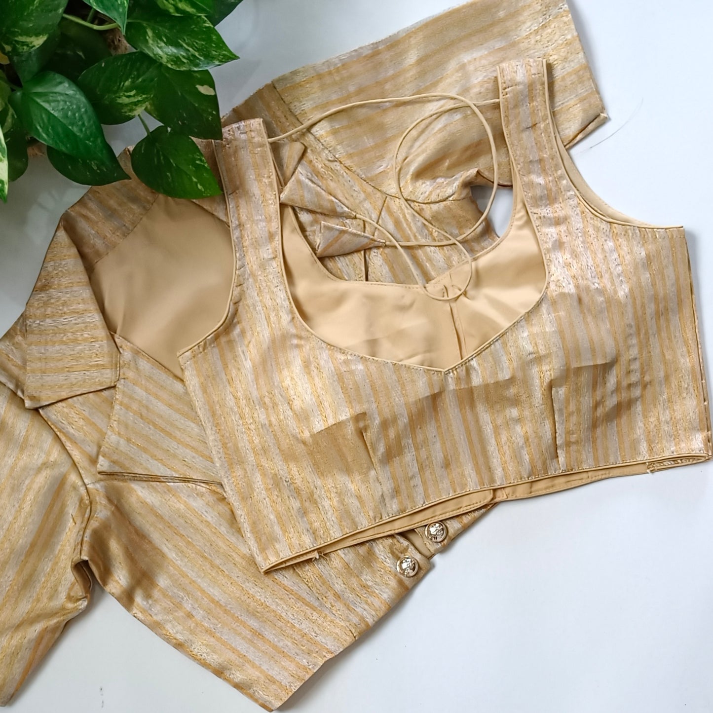 Golden 2 Piece Koti Blouse