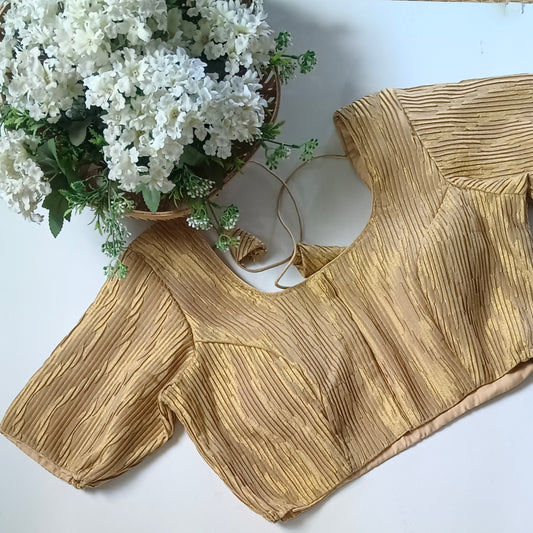Golden 1 Metallic Crush Tissue Stretchable Blouse