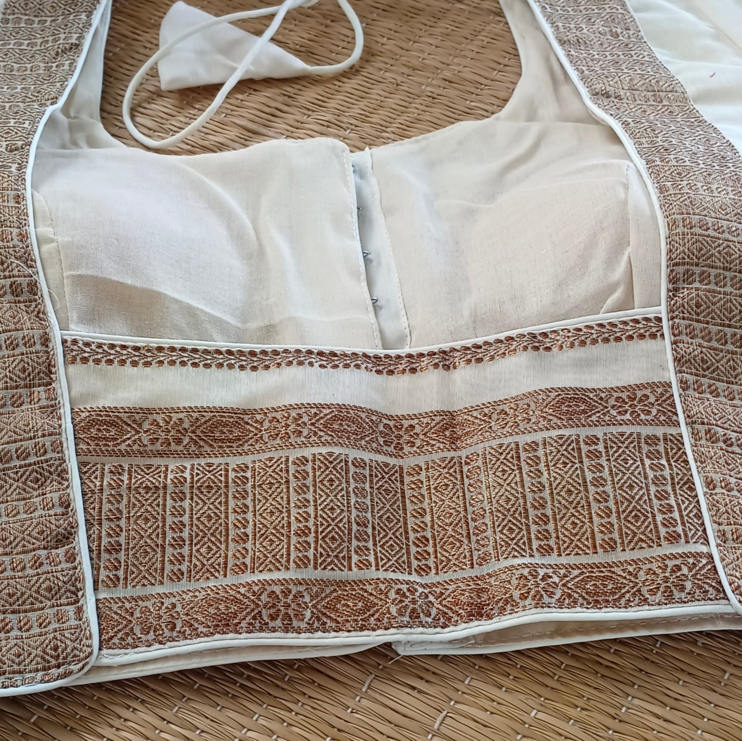 Off White Cotton Silk Blouse