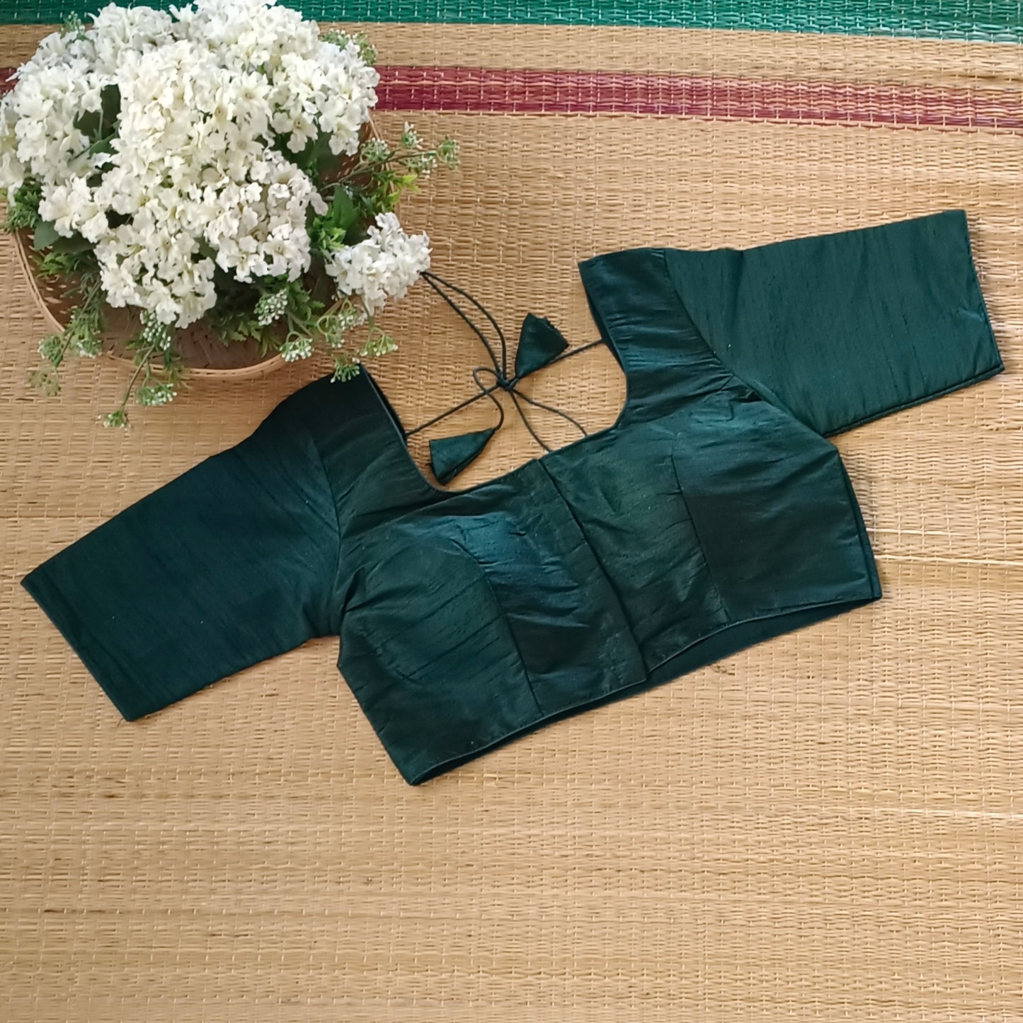 Classic Plain Bottle Green blouse
