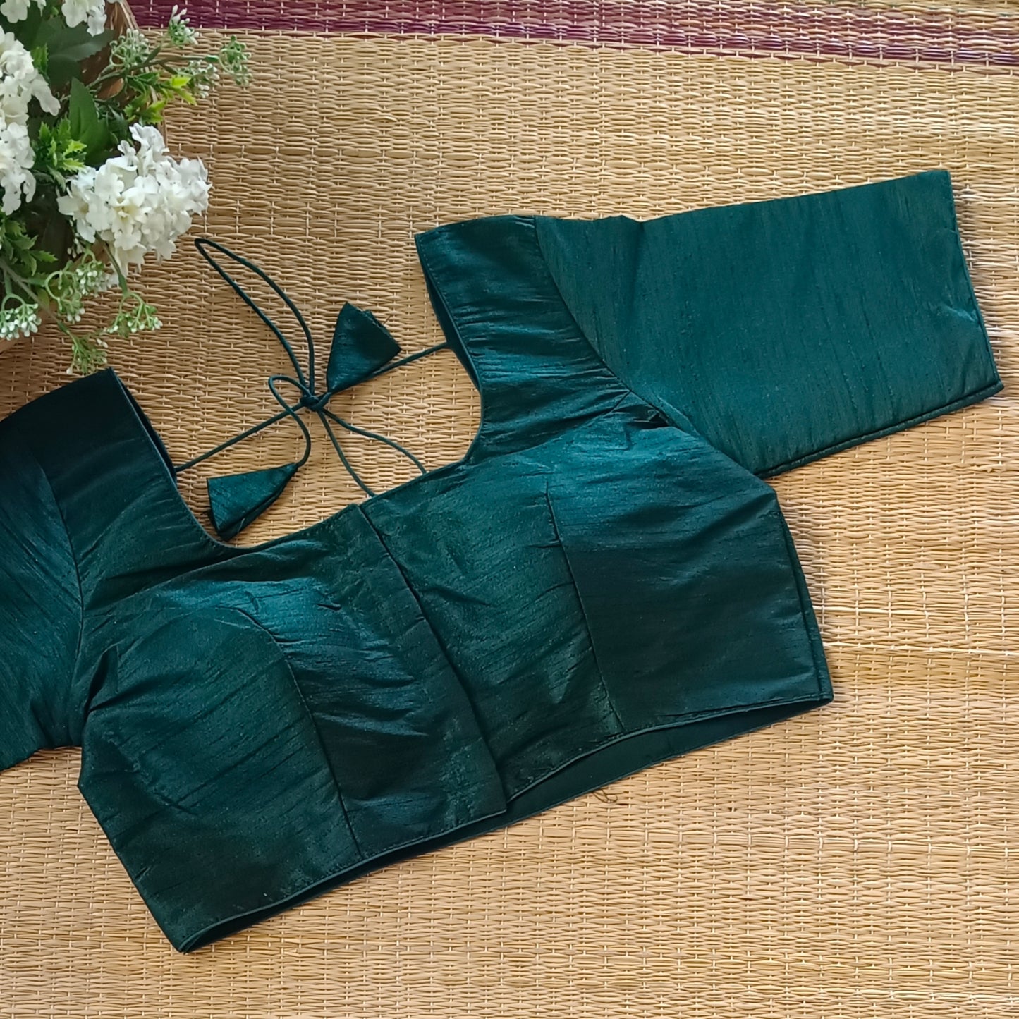 Classic Plain Bottle Green blouse