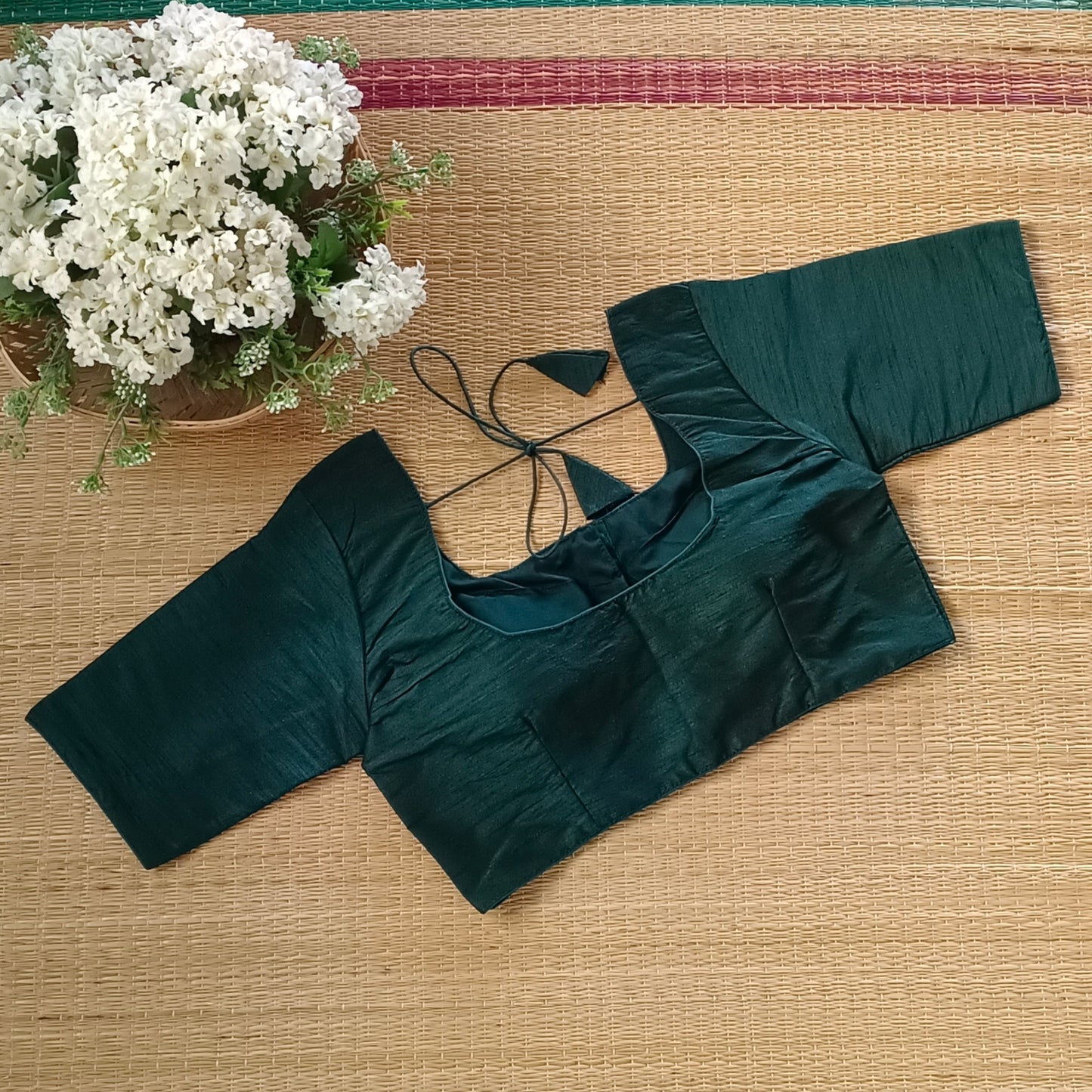 Classic Plain Bottle Green blouse