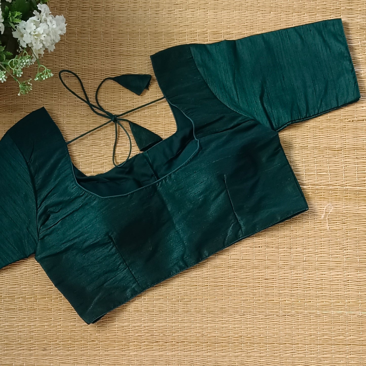 Classic Plain Bottle Green blouse