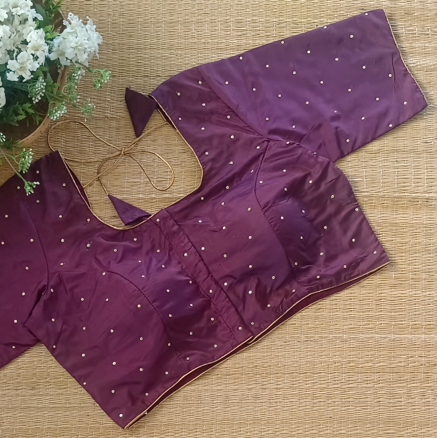 Classic Wine Semi Silk blouse