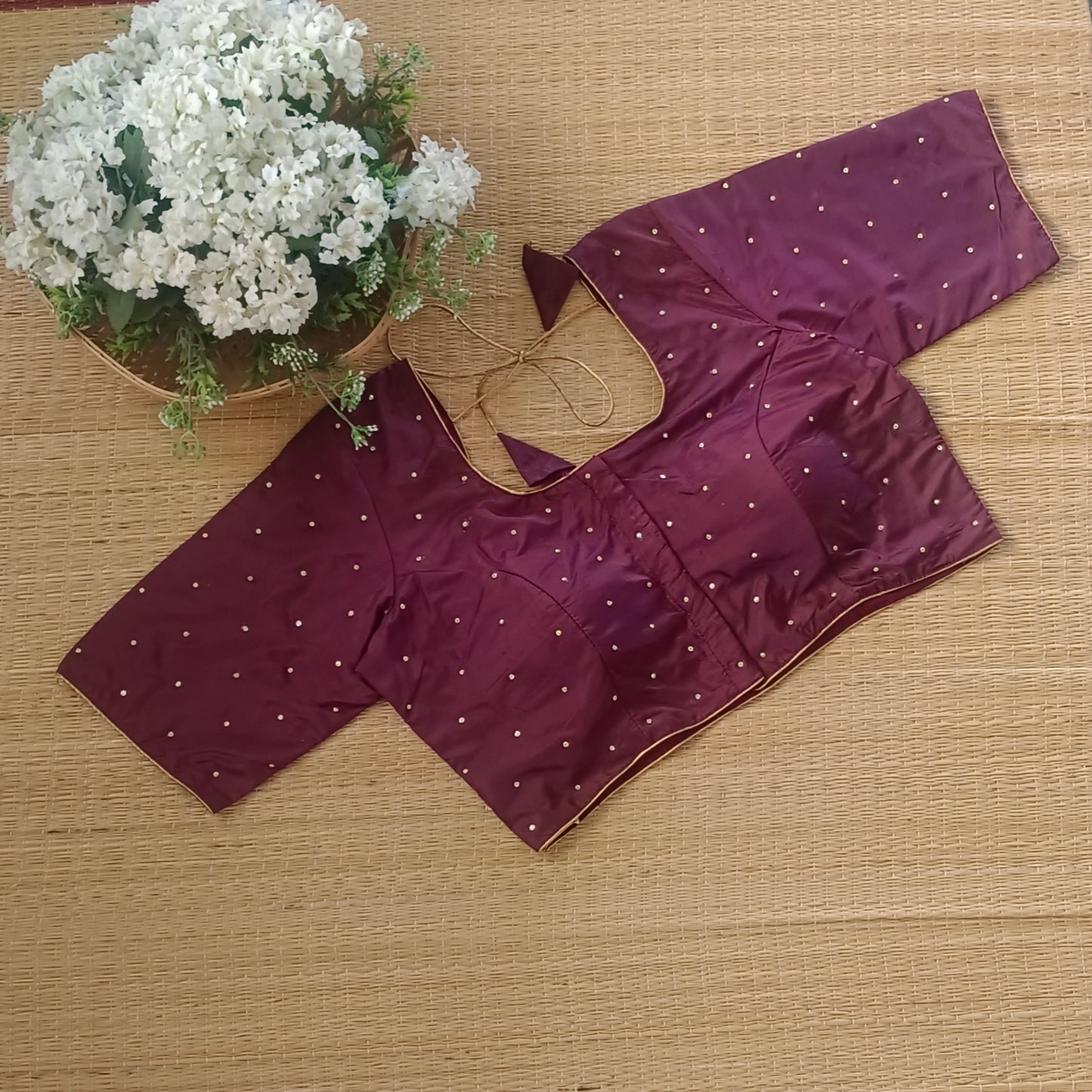 Classic Wine Semi Silk blouse