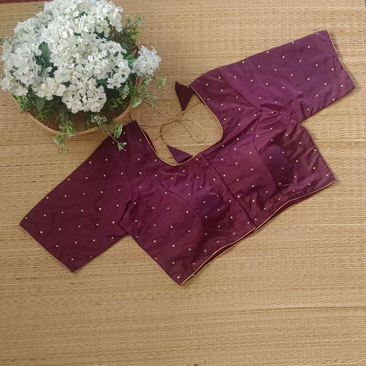 Classic Wine Semi Silk blouse
